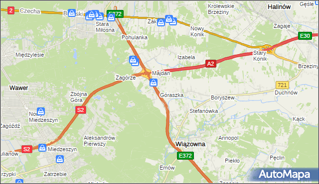 mapa Góraszka, Góraszka na mapie Targeo