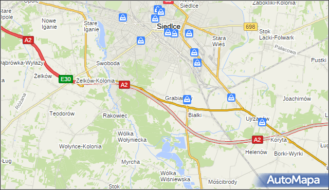 mapa Grabianów, Grabianów na mapie Targeo