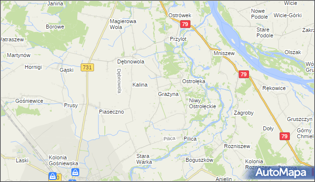 mapa Grażyna, Grażyna na mapie Targeo
