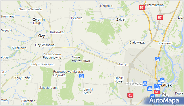 mapa Gromin, Gromin na mapie Targeo