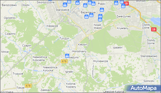 mapa Ignatki-Osiedle, Ignatki-Osiedle na mapie Targeo