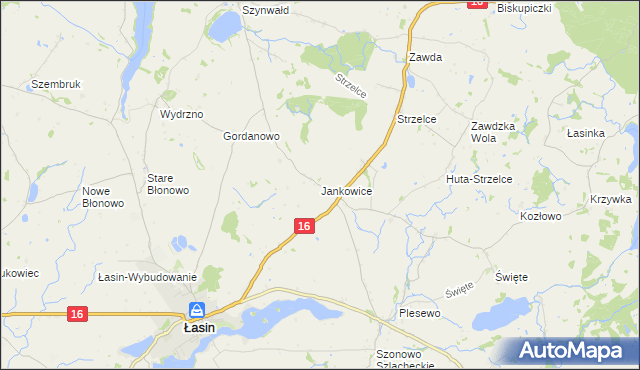 mapa Jankowice gmina Łasin, Jankowice gmina Łasin na mapie Targeo