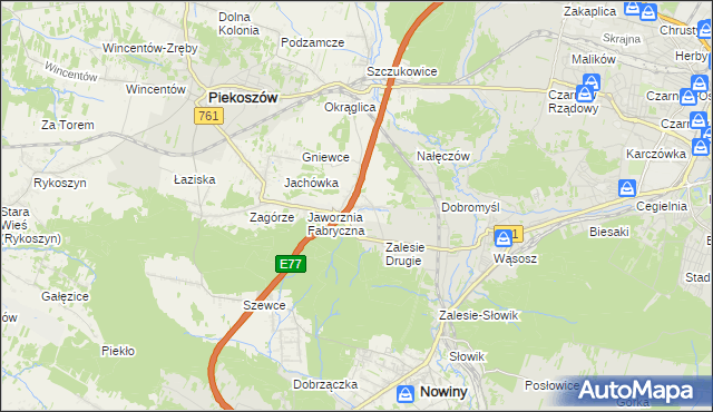 mapa Janów gmina Piekoszów, Janów gmina Piekoszów na mapie Targeo