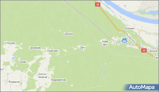 mapa Jarki, Jarki na mapie Targeo