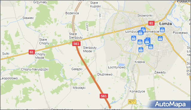 mapa Jarnuty gmina Łomża, Jarnuty gmina Łomża na mapie Targeo