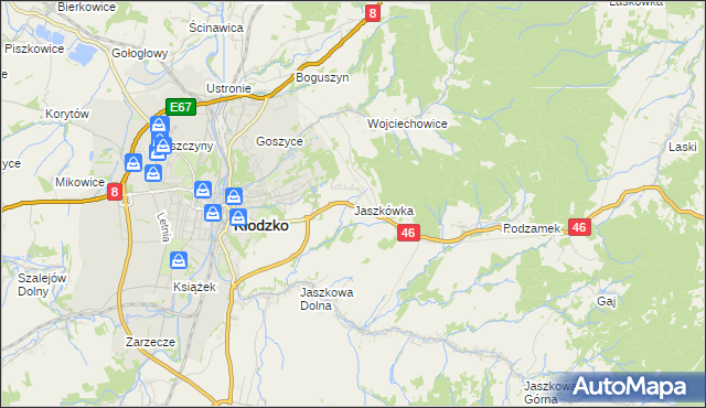 mapa Jaszkówka, Jaszkówka na mapie Targeo