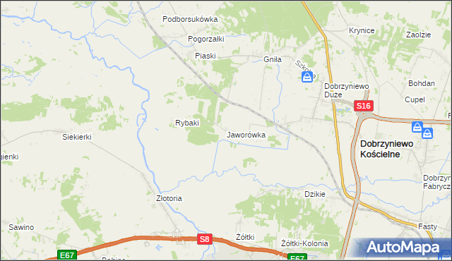 mapa Jaworówka, Jaworówka na mapie Targeo