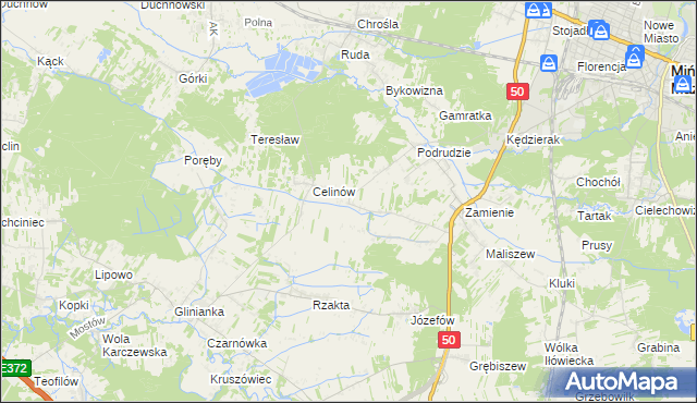 mapa Jędrzejnik, Jędrzejnik na mapie Targeo