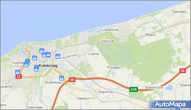 mapa Kądzielno, Kądzielno na mapie Targeo
