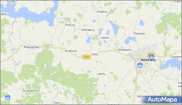 mapa Kalis, Kalis na mapie Targeo