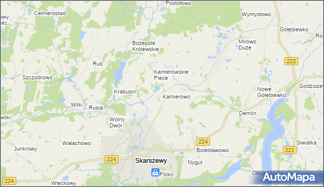 mapa Kamierowo, Kamierowo na mapie Targeo