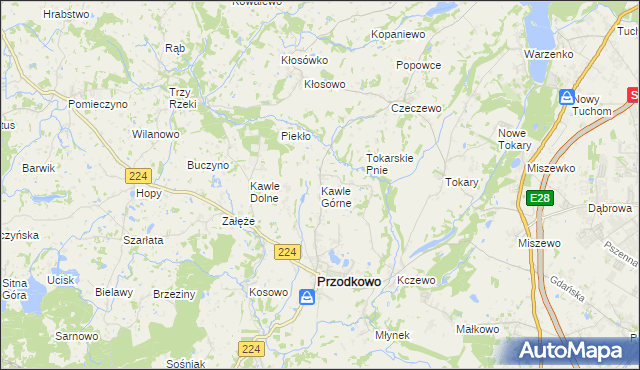 mapa Kawle Górne, Kawle Górne na mapie Targeo