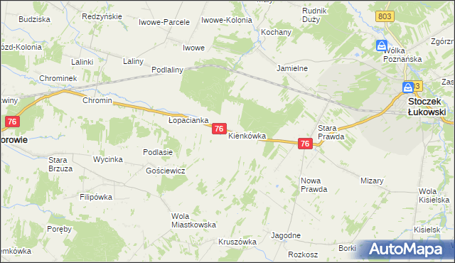 mapa Kienkówka, Kienkówka na mapie Targeo