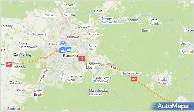 mapa Koczwara, Koczwara na mapie Targeo