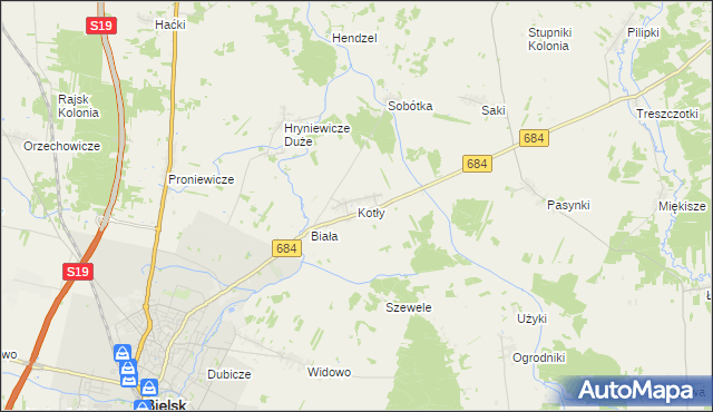 mapa Kotły, Kotły na mapie Targeo