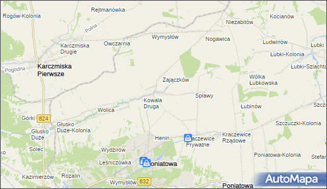 mapa Kowala Pierwsza, Kowala Pierwsza na mapie Targeo