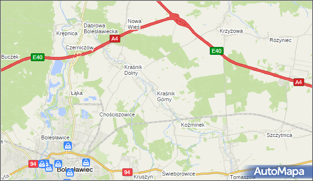 mapa Kraśnik Górny, Kraśnik Górny na mapie Targeo