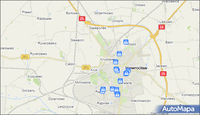 mapa Kruśliwiec, Kruśliwiec na mapie Targeo