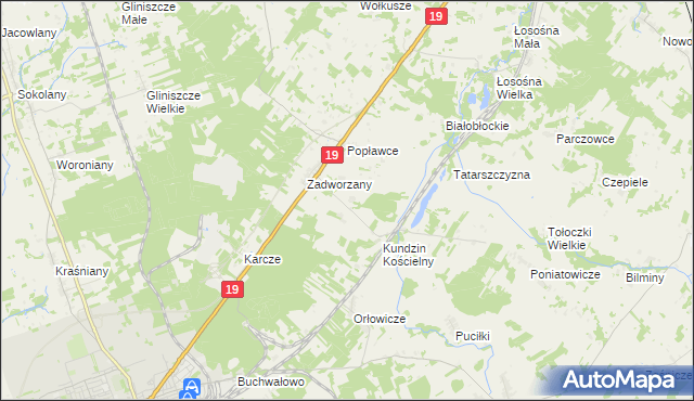 mapa Kundzin, Kundzin na mapie Targeo