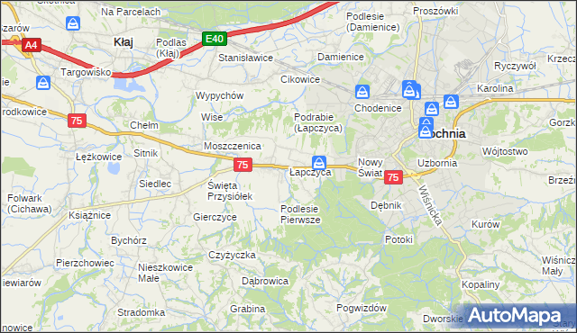 mapa Łapczyca, Łapczyca na mapie Targeo