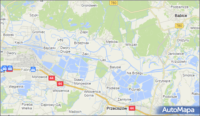 mapa Las gmina Przeciszów, Las gmina Przeciszów na mapie Targeo