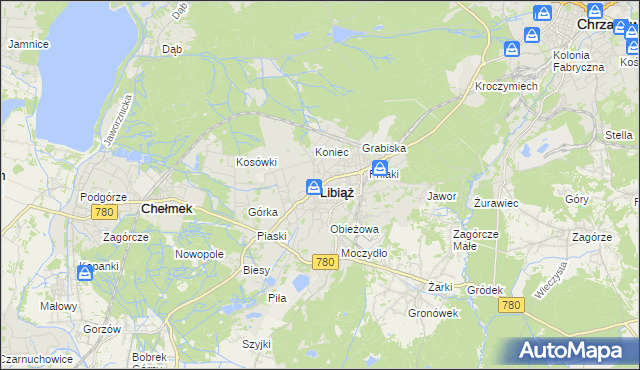 mapa Libiąż, Libiąż na mapie Targeo