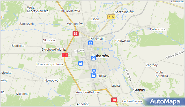 mapa Lubartów, Lubartów na mapie Targeo