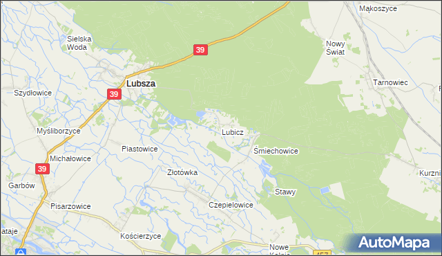 mapa Lubicz gmina Lubsza, Lubicz gmina Lubsza na mapie Targeo