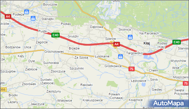mapa Łysokanie, Łysokanie na mapie Targeo
