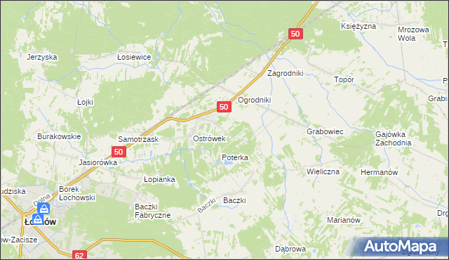 mapa Majdan gmina Łochów, Majdan gmina Łochów na mapie Targeo