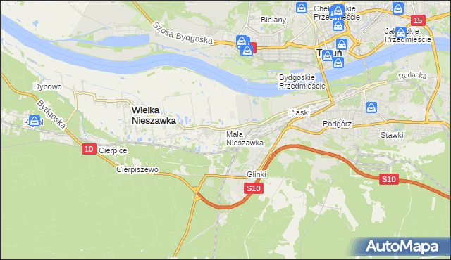 mapa Mała Nieszawka, Mała Nieszawka na mapie Targeo