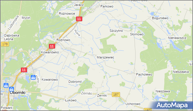 mapa Marszewiec, Marszewiec na mapie Targeo