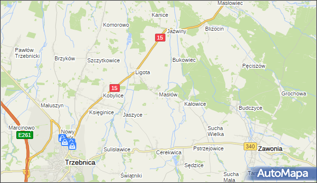 mapa Masłów, Masłów na mapie Targeo