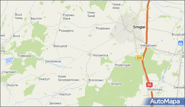 mapa Morownica, Morownica na mapie Targeo