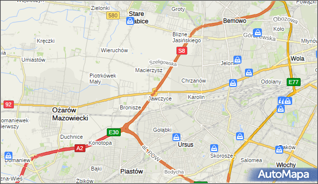 mapa Mory gmina Ożarów Mazowiecki, Mory gmina Ożarów Mazowiecki na mapie Targeo