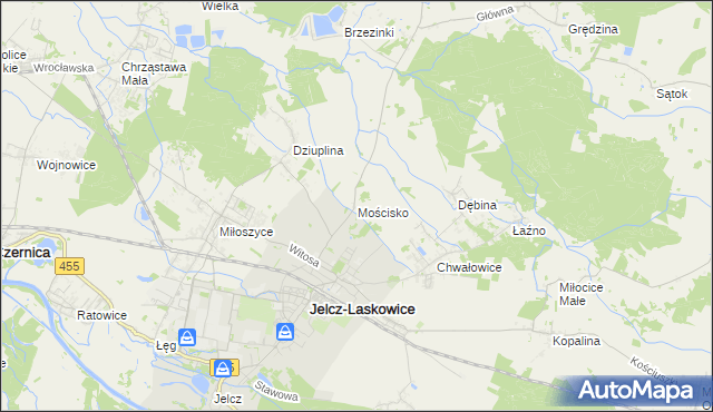 mapa Mościsko gmina Jelcz-Laskowice, Mościsko gmina Jelcz-Laskowice na mapie Targeo