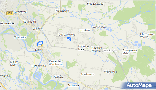 mapa Nadolice Małe, Nadolice Małe na mapie Targeo