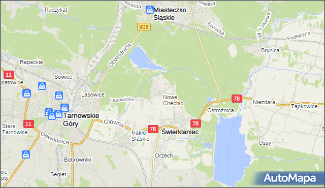 mapa Nowe Chechło, Nowe Chechło na mapie Targeo