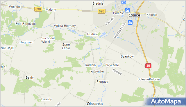 mapa Nowe Łepki, Nowe Łepki na mapie Targeo