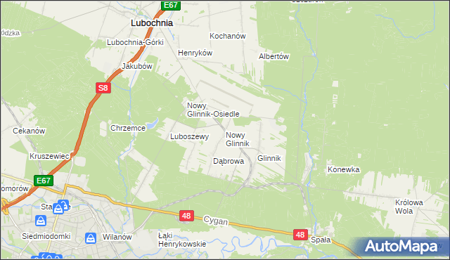 mapa Nowy Glinnik, Nowy Glinnik na mapie Targeo