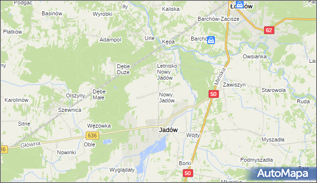 mapa Nowy Jadów, Nowy Jadów na mapie Targeo