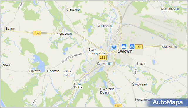 mapa Nowy Przybysław, Nowy Przybysław na mapie Targeo