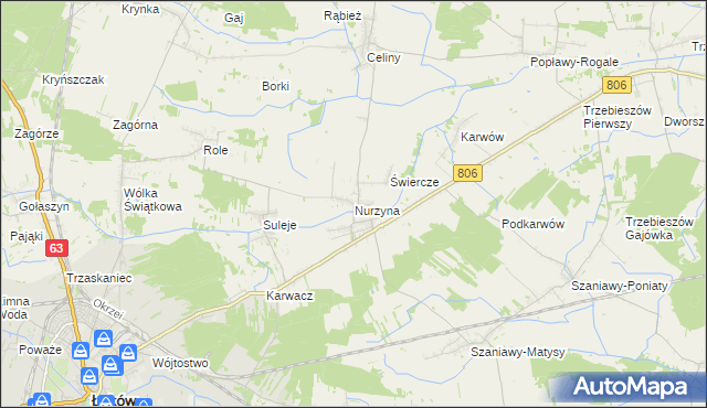 mapa Nurzyna, Nurzyna na mapie Targeo