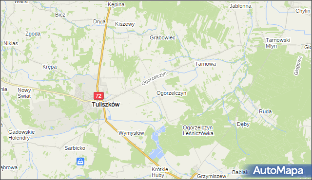 mapa Ogorzelczyn, Ogorzelczyn na mapie Targeo