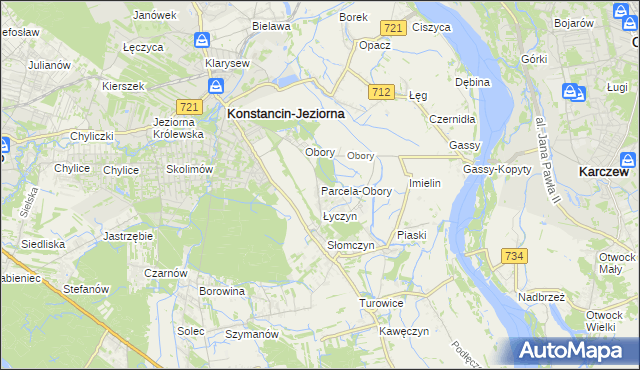 mapa Parcela-Obory, Parcela-Obory na mapie Targeo