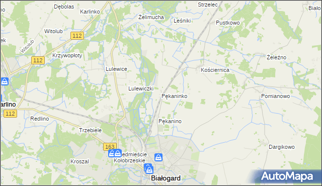 mapa Pękaninko, Pękaninko na mapie Targeo