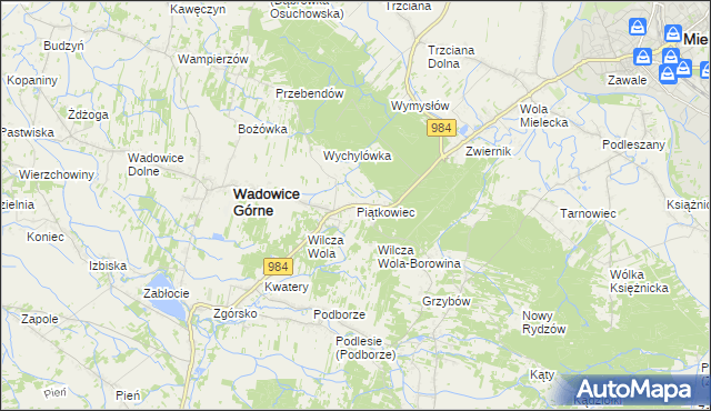 mapa Piątkowiec, Piątkowiec na mapie Targeo