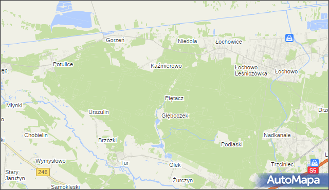 mapa Piętacz, Piętacz na mapie Targeo