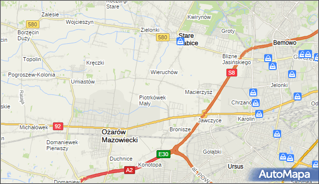 mapa Piotrkówek Duży, Piotrkówek Duży na mapie Targeo