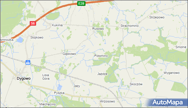mapa Połomino, Połomino na mapie Targeo